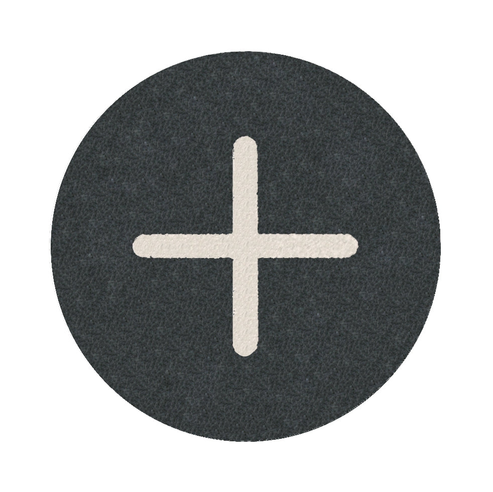 Tastenplatte flach schwarz "+"