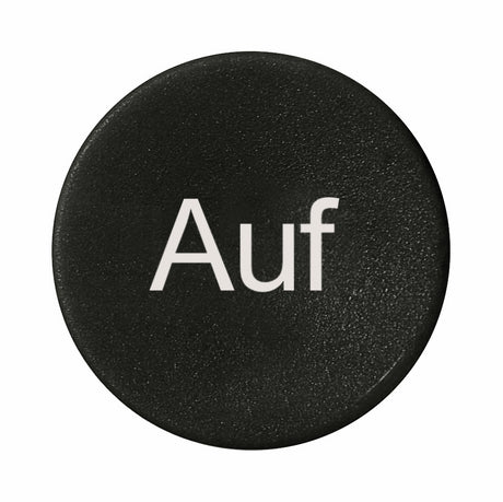 Tastenplatte flach schwarz "Auf"