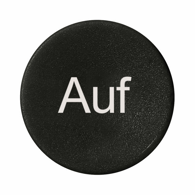 Tastenplatte flach schwarz "Auf"