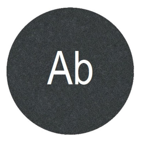 Tastenplatte flach schwarz "Ab"
