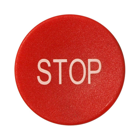 Tastenplatte flach rot "Stop"