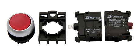 Leuchtdrucktaster SET rot 24V, 1 Öffnerkontakt
