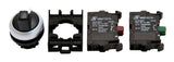 Knebelschalter SET, 2 Schaltstellen, rastend 60°, 1S, 1Ö