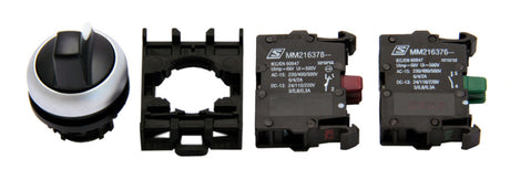 Knebelschalter SET, 2 Schaltstellen, rastend 60°, 1S, 1Ö