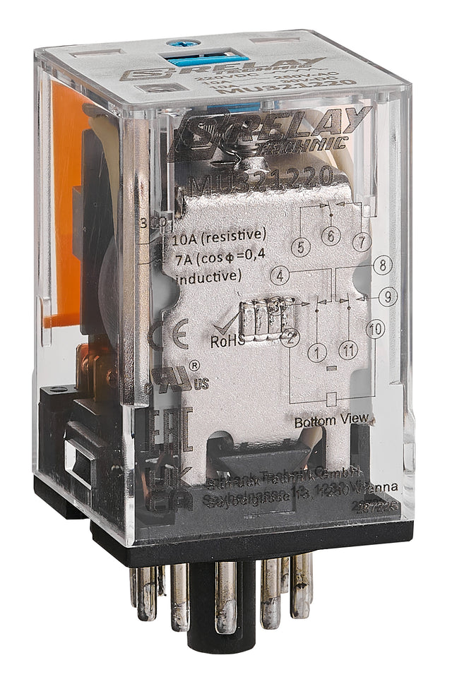 Foto: Multimode-Relais, 3 Wechsler, 10A, 220VDC, 11-polig