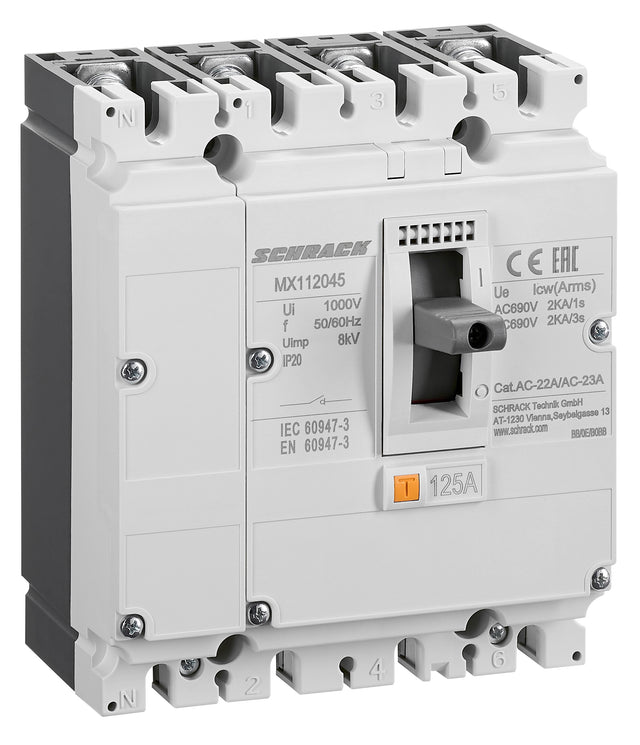 Lasttrennschalter MX1 4-polig 125A