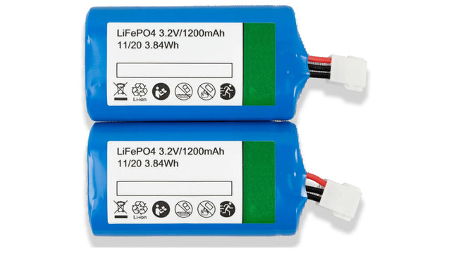 Set 2 Akkus LiFePO4 3,2V1,2Ah f.WirelessControl Leuchten LEO