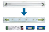Foto: Set 4x1W ERT LED Strip + LPK 1h-8h + 2x 3,2V/3,3Ah LiFePO4