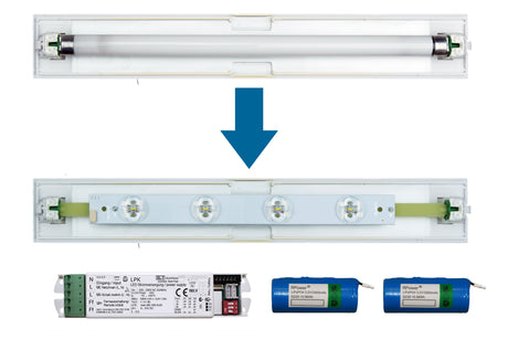 Foto: Set 4x1W ERT LED Strip + LPK 1h-8h + 2x 3,2V/3,3Ah LiFePO4