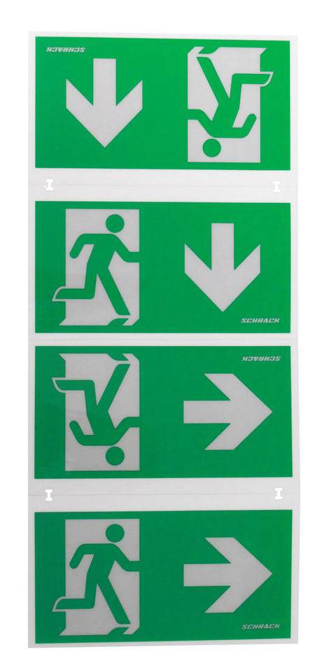 Foto: Ersatz-Steckpiktogrammset f.Notleuchten KB(KBM), KS, AM, AS