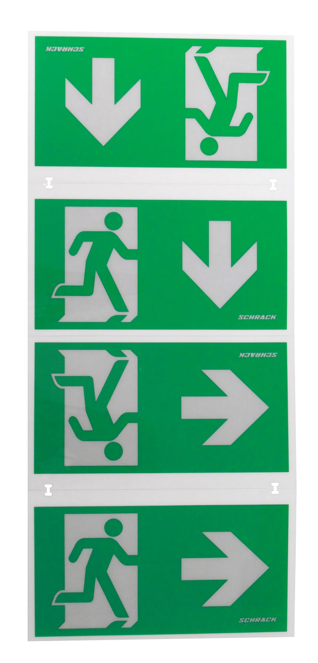 Foto: Ersatz-Steckpiktogrammset f.Notleuchten KB(KBM), KS, AM, AS