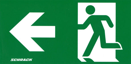 Foto: Klebepiktogramm Pfeil links, Erkennungsweite: 20m
