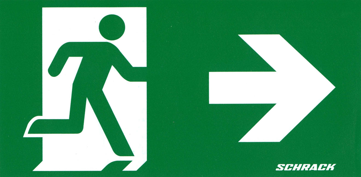 Klebepiktogramm Pfeil rechts, Erkennungsweite: 20m
