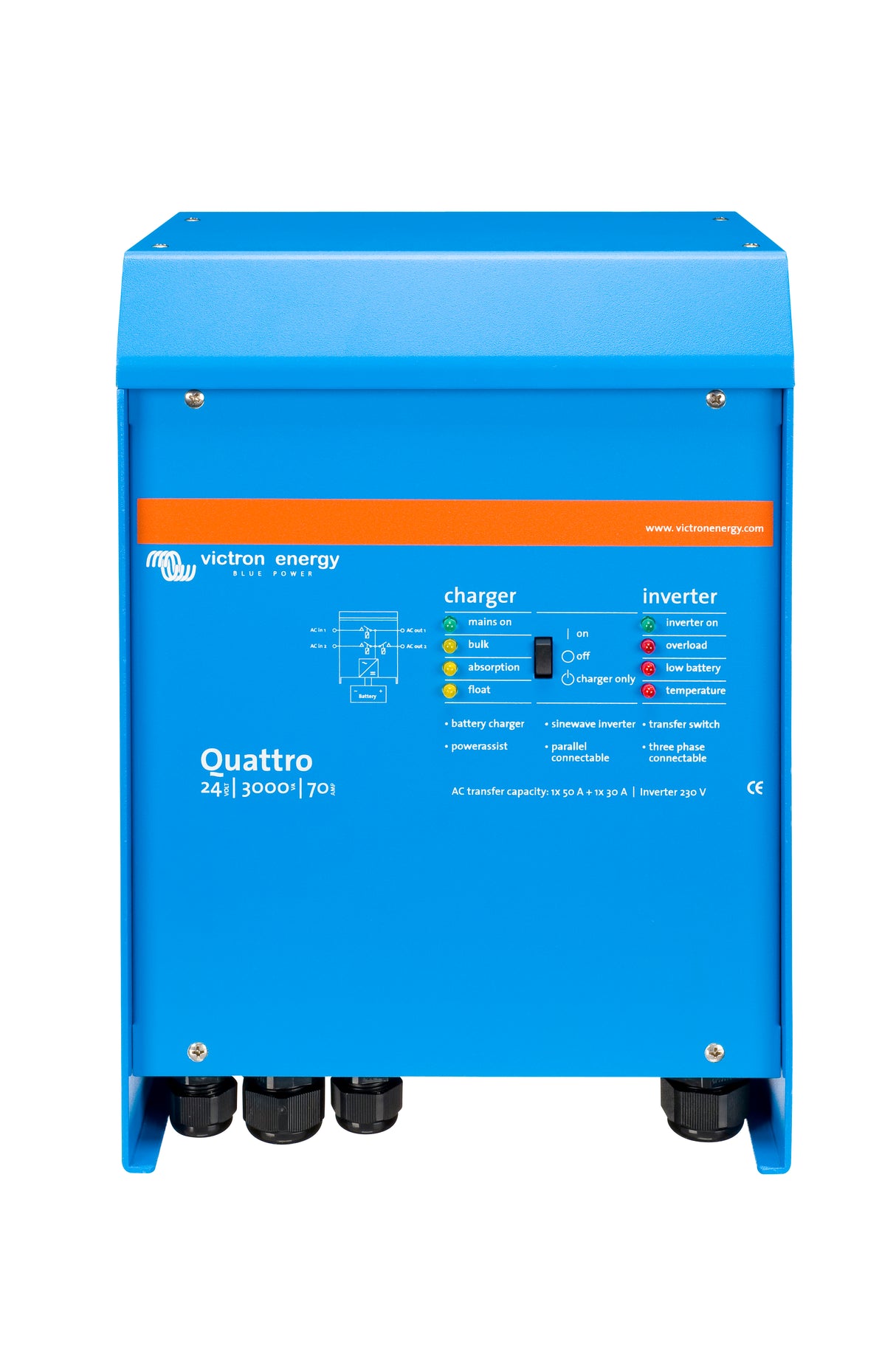 Quattro48/10kW/140-100/100 48Vdc/10kW Netz/Gen.anschluss