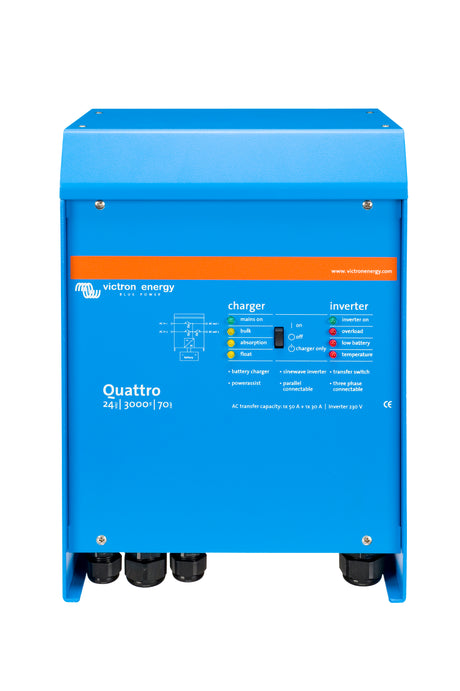 Foto: Quattro48/10kW/140-100/100 48Vdc/10kW Netz/Gen.anschluss