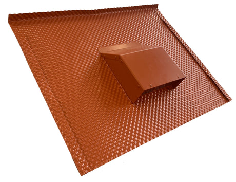 Ziegelersatzplatte 2.1 inkl. Lüftungshaube naturrot RAL 8004