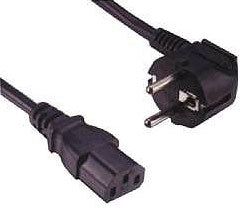 Netzkabel Schuko - C13 (Kaltgeräte), schwarz, 3,0m