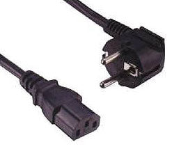 Netzkabel Schuko - C13 (Kaltgeräte), schwarz, 1,8m