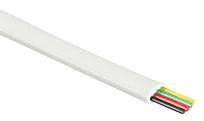 Modularflachleitung 4polig weiß für Telefon-Patchkabel 100m