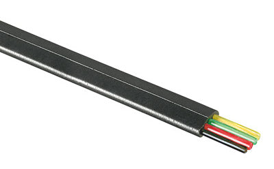 Modularflachleitung 4pol.schwarz für Telefon-Patchkabel 100m