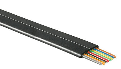 Modularflachleitung 8pol.schwarz für Telefon-Patchkabel 100m