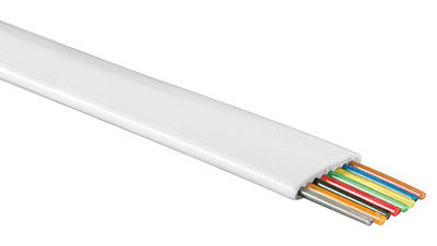 Modularflachleitung 8polig weiß für Telefon-Patchkabel 100m