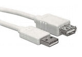 USB 2.0 Verlängerungskabel, A Stecker-A Buchse, 5,0m, Grau