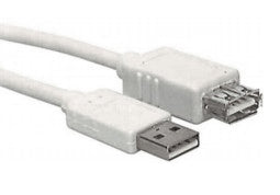 USB 2.0 Verlängerungskabel, A Stecker-A Buchse, 5,0m, Grau