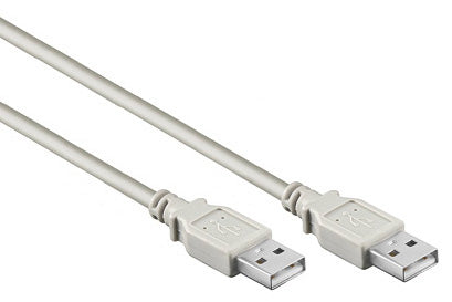 USB 2.0 A-A Kabel, A Stecker-A Stecker, 2,0m, Grau
