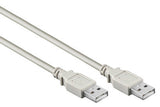 USB 2.0 A-A Kabel, A Stecker-A Stecker, 2,0m, Grau