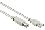 USB 2.0 A-B Kabel, A Stecker-B Stecker, 5,0m, Grau