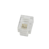 RJ11 Stecker zum Crimpen, ungeschirmt 6/4, Telefon, 100 Stk