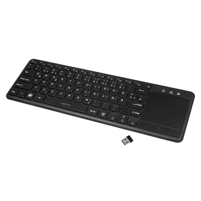 Foto: Kabellose Tastatur, 2,4 GHz, mit Touchpad