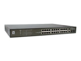 Switch 24xRJ45 10/100 (PoE) + 2xGRJ45 + 2xGSFP, Netzteil