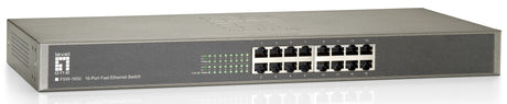 Switch 16xRJ45 10/100 Leise, Lüfterlos, internes Netzteil