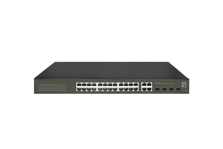 Switch 24xRJ45 1000 (PoE+) + 4xSFP/RJ45 Combo, 19" 380W