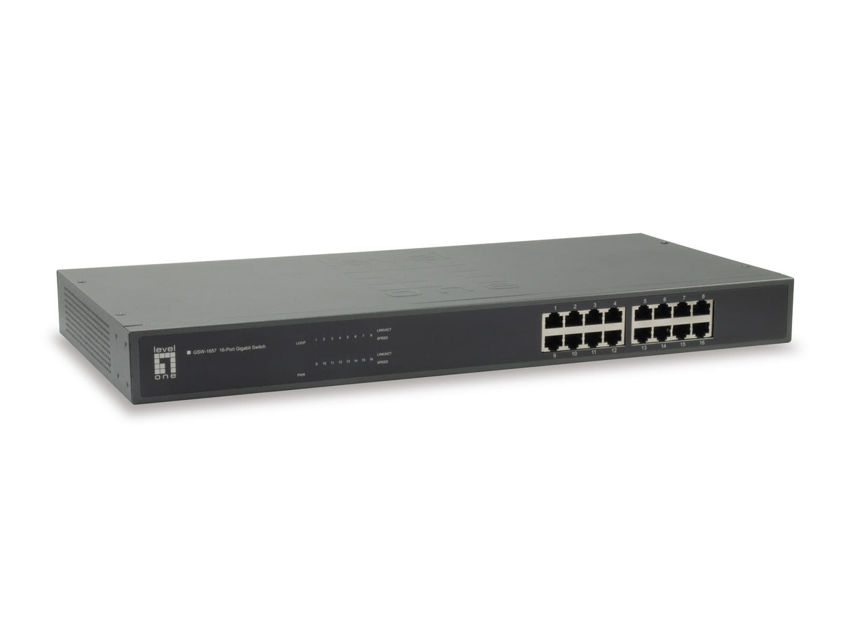 Switch 16xRJ45 10/100/1000, Leise, Lüfterlos, internes