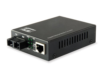 Medienkonverter 1xRJ45 10/100/1000 - 1xLWL SC 1000 SM 20km
