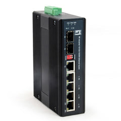 Hutschienen Switch 4xRJ45 + 1xRJ45/SFP + 1xSFP ohne Netzteil
