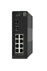 Hutschienen Switch 8xRJ45 PoE 1000 + 2xSFP, ohne Netzteil