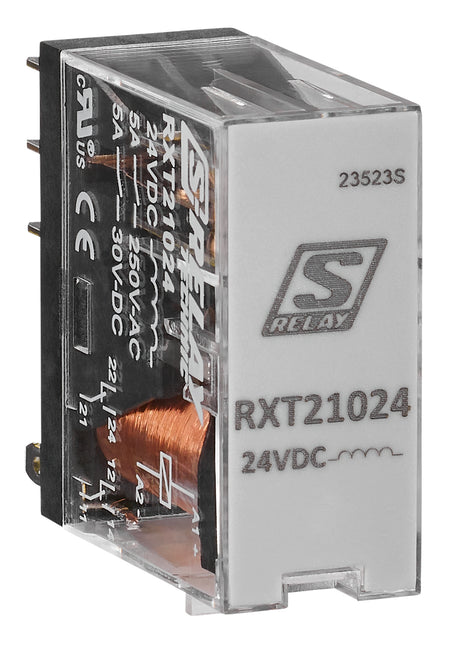 Schmales Industrierelais, 2 Wechsler, 24VDC, 5A