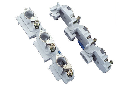 Foto: D0-Reitersicherungssockel E18, 63A/400V mit Distanzstreifen