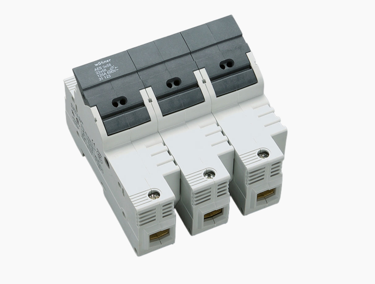 Halter für zylindrische Sicherungen 100A 690V 3-polig