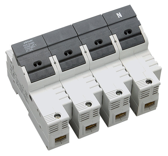 Halter für zylindrische Sicherungen 100A 690V 3-polig+N