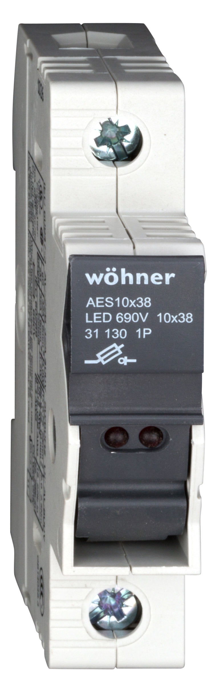 Halter für zylindrische Sicherungen mit LED 1-polig
