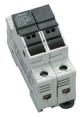 Halter für zylindrische Sicherungen 32A, 2-polig, 690V