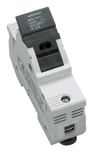 Halter für zylindrische Sicherungen 50A, 1-polig, 690V