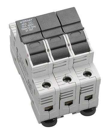 Halter für zylindrische Sicherungen 30A / 600V, 3-polig