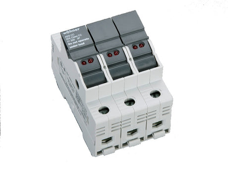 Halter für zylindr. Sicherungen, LED Class CC / 3-polig, 30A