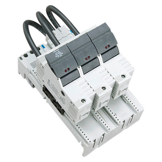 Reiter-Sicherungshalter Cl. J, Sicherungen 35-60A + LED